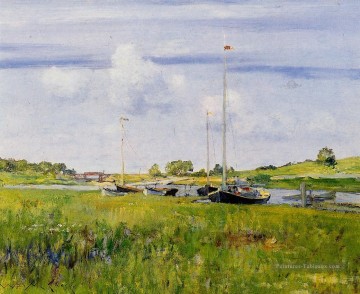Au chantier naval impressionnisme paysage William Merritt Chase Peinture à l'huile
